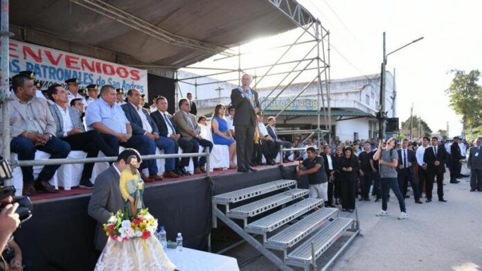 Jaldo participó de los festejos por las fiestas patronales y el aniversario de San Andrés