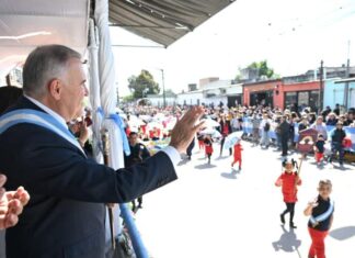 Jaldo encabezó el acto por el 39° aniversario de la municipalización de Alderetes